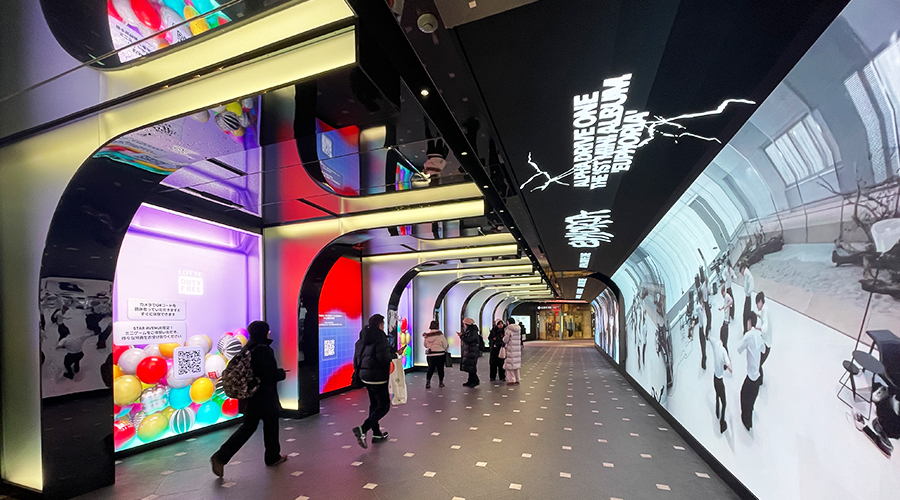 韩国首尔乐天免税店LED显示屏1